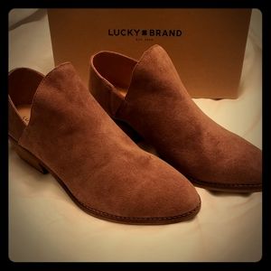 NEW Lucky Brand Suede Ankle Boots, Size 12